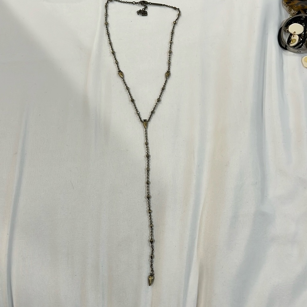 Kendra Scott brass Y necklace